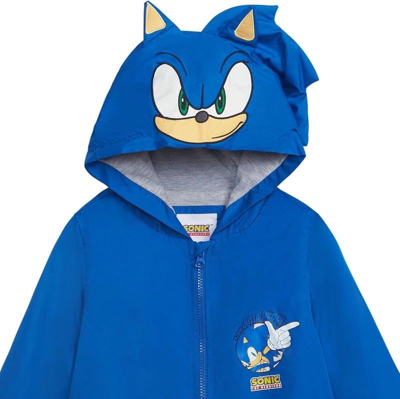 Sega جاكيت خفيف الوزن مثالي مقاوم للمطر مبطن بجرسي للأولاد من سونيك ذا هيدجهوج - Image 4